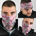 Personalised Australia Day Neck Gaiter Pink Parrot Bird Opal Art - Aussie Hoodie