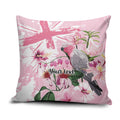 Personalised Australia Day Pillow Cover Pink Parrot Bird Opal Art - Aussie Hoodie