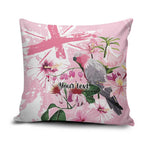 Personalised Australia Day Pillow Cover Pink Parrot Bird Opal Art - Aussie Hoodie