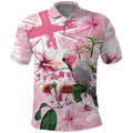 Personalised Australia Day Polo Shirt Pink Parrot Bird Opal Art - Aussie Hoodie