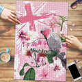Personalised Australia Day Puzzle Pink Parrot Bird Opal Art - Aussie Hoodie