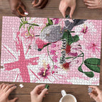 Personalised Australia Day Puzzle Pink Parrot Bird Opal Art - Aussie Hoodie