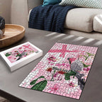 Personalised Australia Day Puzzle Pink Parrot Bird Opal Art - Aussie Hoodie