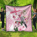 Personalised Australia Day Quilt Pink Parrot Bird Opal Art - Aussie Hoodie