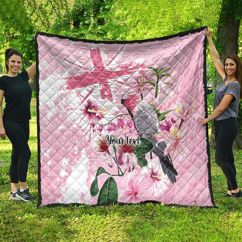 Personalised Australia Day Quilt Pink Parrot Bird Opal Art - Aussie Hoodie