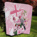 Personalised Australia Day Quilt Pink Parrot Bird Opal Art - Aussie Hoodie