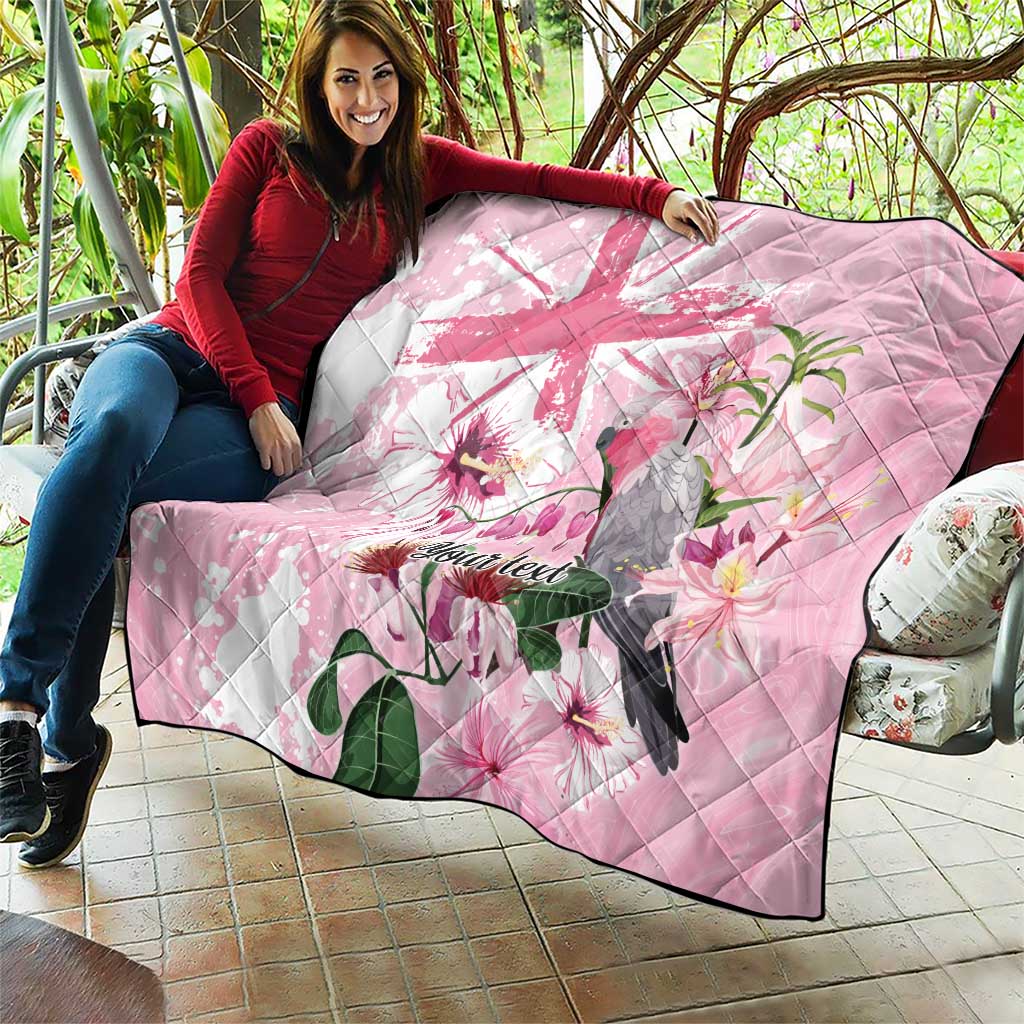 Personalised Australia Day Quilt Pink Parrot Bird Opal Art - Aussie Hoodie