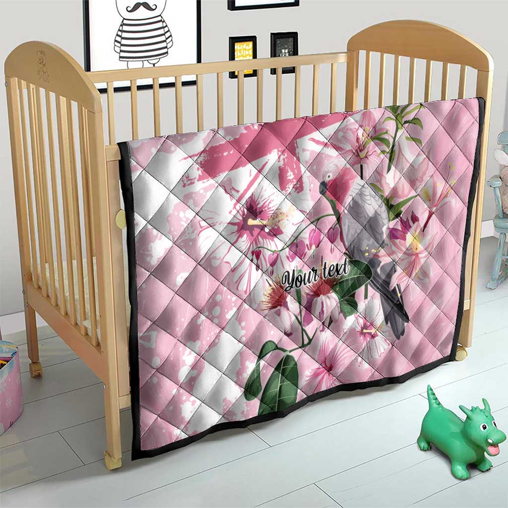 Personalised Australia Day Quilt Pink Parrot Bird Opal Art - Aussie Hoodie