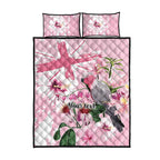 Personalised Australia Day Quilt Bed Set Pink Parrot Bird Opal Art - Aussie Hoodie