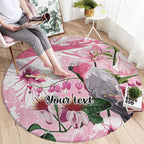 Personalised Australia Day Round Carpet Pink Parrot Bird Opal Art - Aussie Hoodie