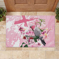 Personalised Australia Day Rubber Doormat Pink Parrot Bird Opal Art - Aussie Hoodie