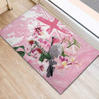 Personalised Australia Day Rubber Doormat Pink Parrot Bird Opal Art - Aussie Hoodie