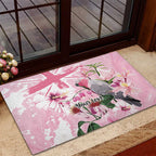 Personalised Australia Day Rubber Doormat Pink Parrot Bird Opal Art - Aussie Hoodie