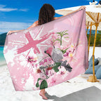 Personalised Australia Day Sarong Pink Parrot Bird Opal Art - Aussie Hoodie