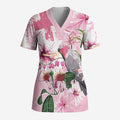 Personalised Australia Day Scrub Top Pink Parrot Bird Opal Art - Aussie Hoodie