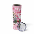 Personalised Australia Day Skinny Tumbler Pink Parrot Bird Opal Art - Aussie Hoodie