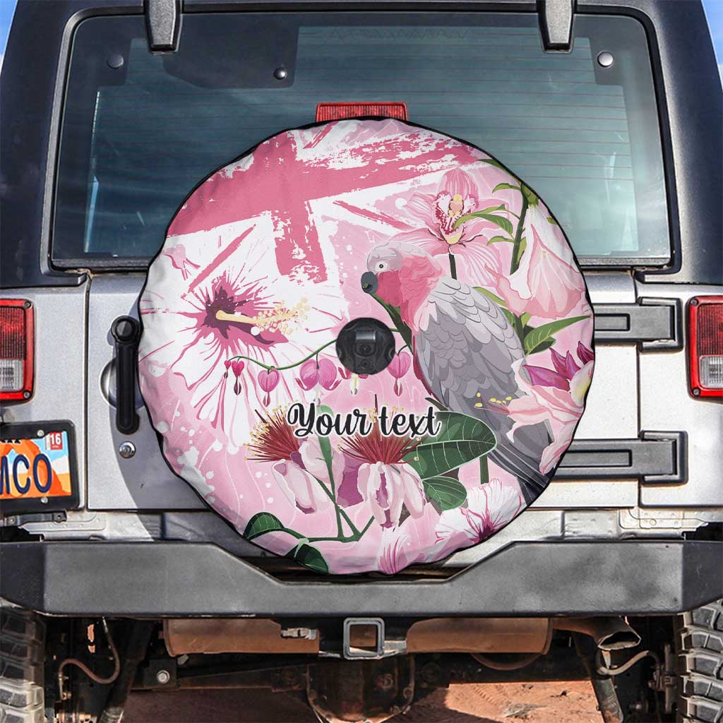 Personalised Australia Day Spare Tire Cover Pink Parrot Bird Opal Art - Aussie Hoodie