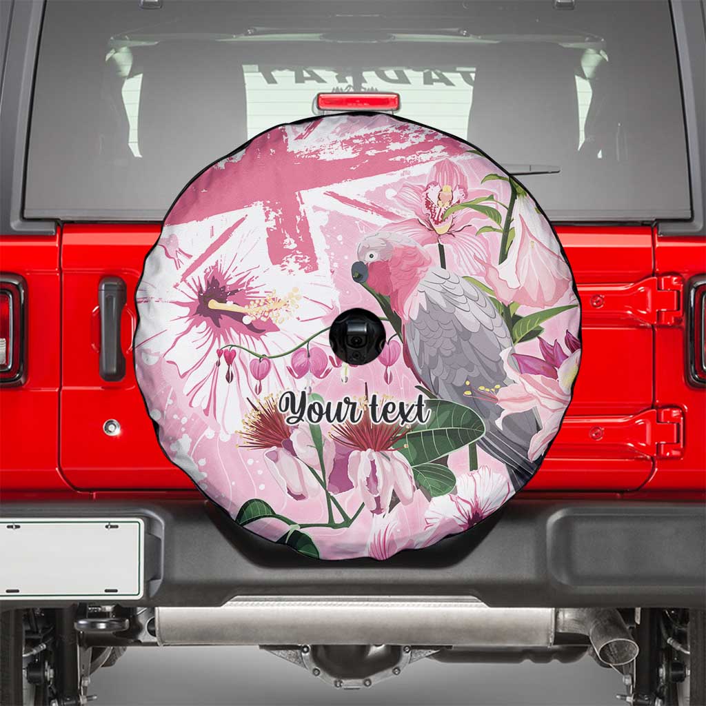 Personalised Australia Day Spare Tire Cover Pink Parrot Bird Opal Art - Aussie Hoodie