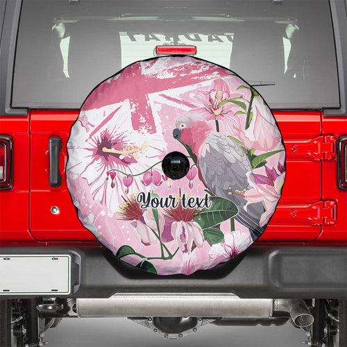 Personalised Australia Day Spare Tire Cover Pink Parrot Bird Opal Art - Aussie Hoodie