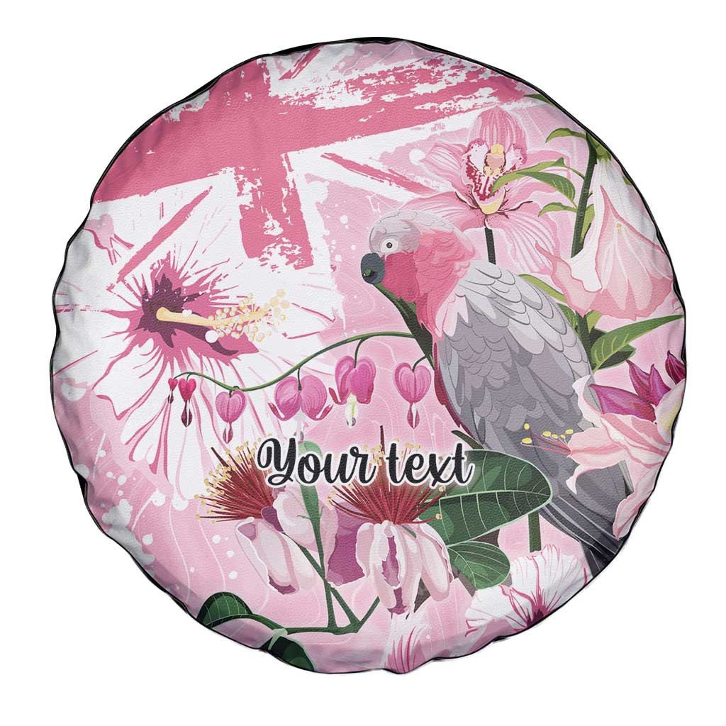Personalised Australia Day Spare Tire Cover Pink Parrot Bird Opal Art - Aussie Hoodie
