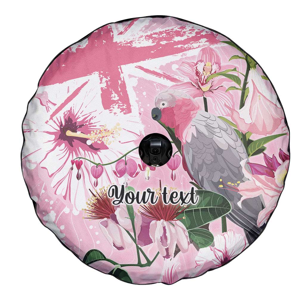 Personalised Australia Day Spare Tire Cover Pink Parrot Bird Opal Art - Aussie Hoodie