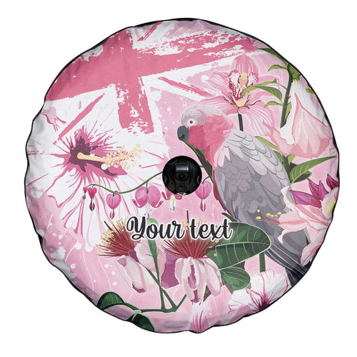 Personalised Australia Day Spare Tire Cover Pink Parrot Bird Opal Art - Aussie Hoodie