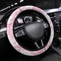 Australia Day Steering Wheel Cover Pink Parrot Bird Opal Art - Aussie Hoodie