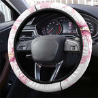 Australia Day Steering Wheel Cover Pink Parrot Bird Opal Art - Aussie Hoodie