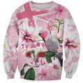 Personalised Australia Day Sweatshirt Pink Parrot Bird Opal Art - Aussie Hoodie