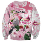 Personalised Australia Day Sweatshirt Pink Parrot Bird Opal Art - Aussie Hoodie