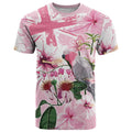 Personalised Australia Day T Shirt Pink Parrot Bird Opal Art - Aussie Hoodie