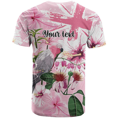 Personalised Australia Day T Shirt Pink Parrot Bird Opal Art - Aussie Hoodie