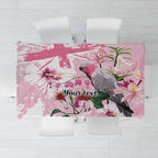 Personalised Australia Day Tablecloth Pink Parrot Bird Opal Art - Aussie Hoodie