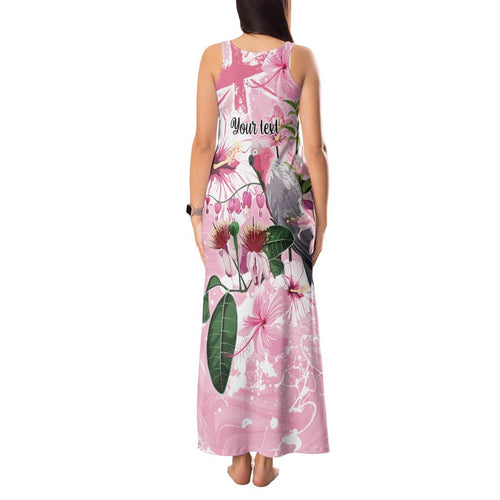 Personalised Australia Day Tank Maxi Dress Pink Parrot Bird Opal Art - Aussie Hoodie