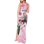 Personalised Australia Day Tank Maxi Dress Pink Parrot Bird Opal Art - Aussie Hoodie