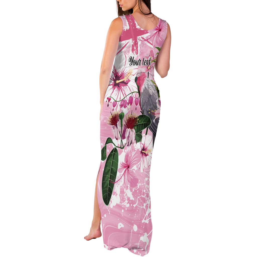 Personalised Australia Day Tank Maxi Dress Pink Parrot Bird Opal Art - Aussie Hoodie