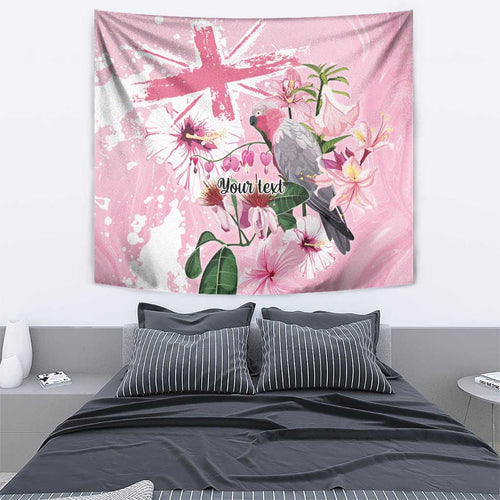 Personalised Australia Day Tapestry Pink Parrot Bird Opal Art - Aussie Hoodie