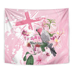 Personalised Australia Day Tapestry Pink Parrot Bird Opal Art - Aussie Hoodie