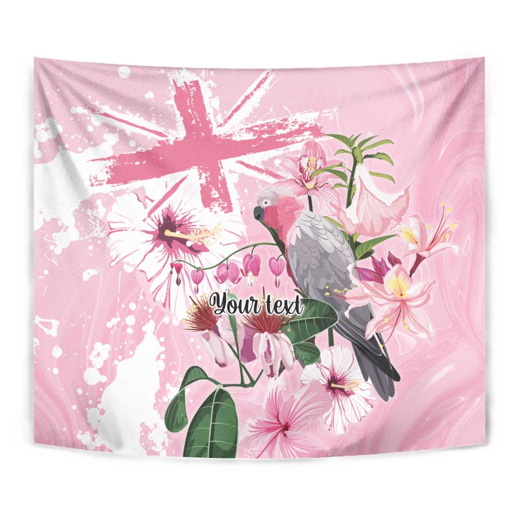 Personalised Australia Day Tapestry Pink Parrot Bird Opal Art - Aussie Hoodie
