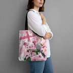 Personalised Australia Day Tote Bag Pink Parrot Bird Opal Art - Aussie Hoodie