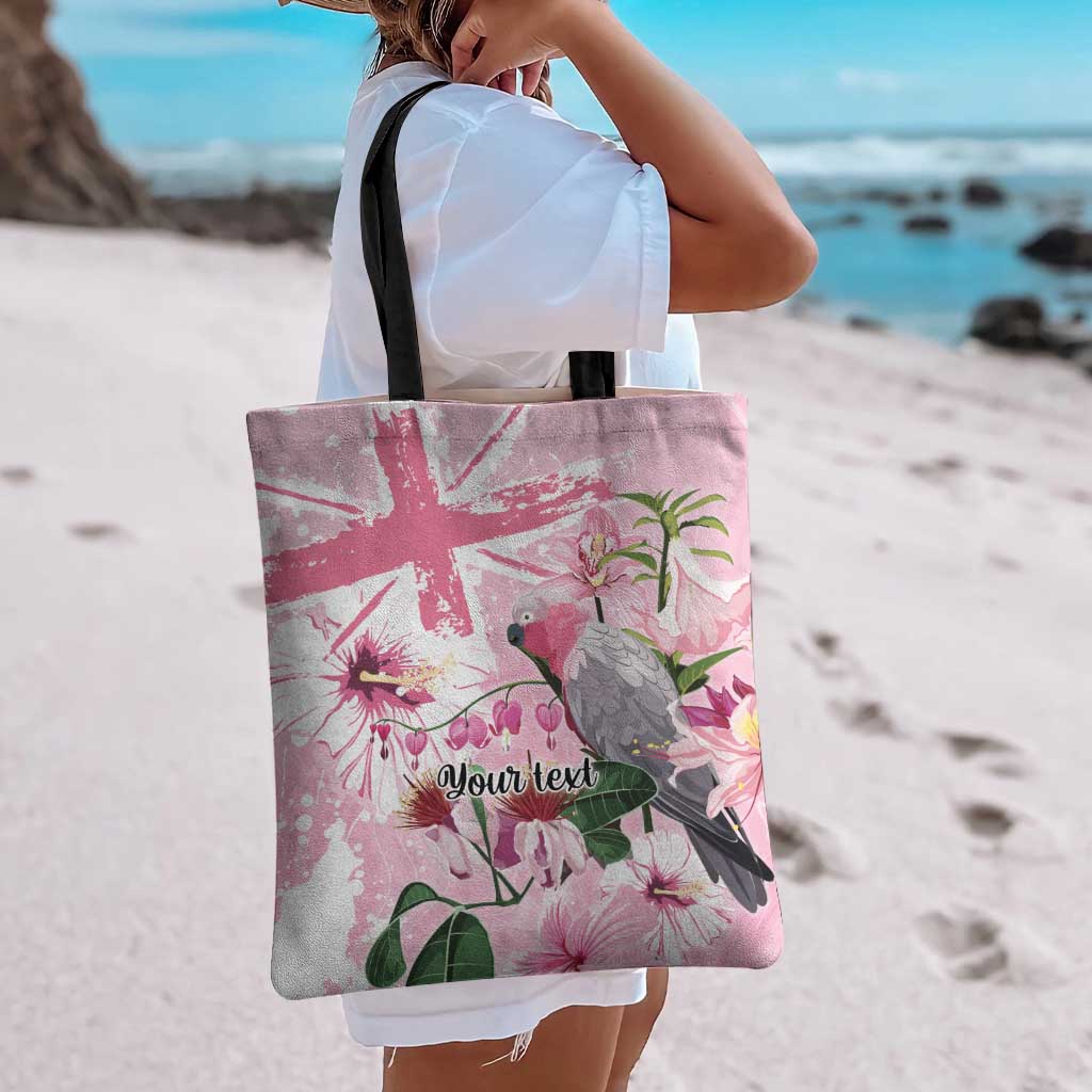 Personalised Australia Day Tote Bag Pink Parrot Bird Opal Art - Aussie Hoodie