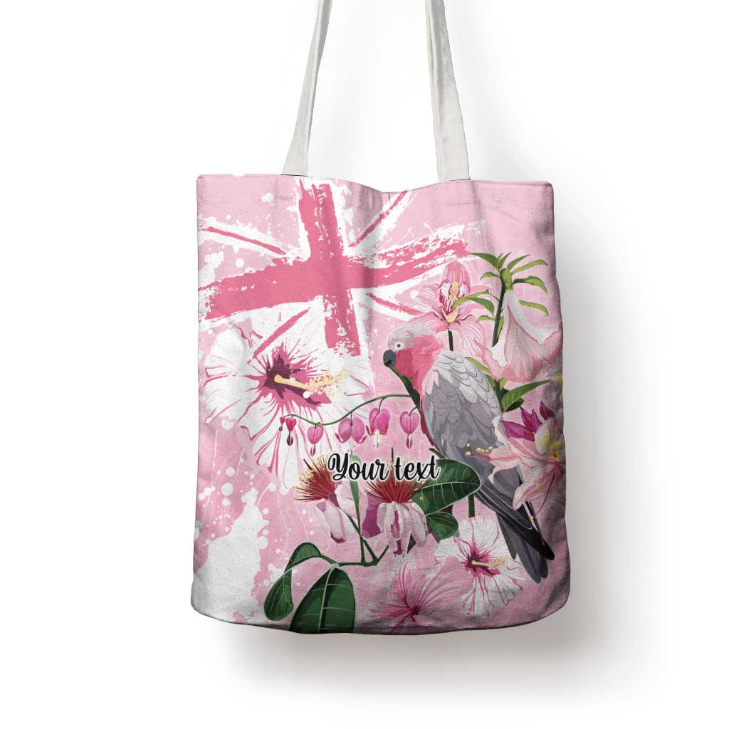 Personalised Australia Day Tote Bag Pink Parrot Bird Opal Art - Aussie Hoodie