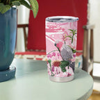 Personalised Australia Day Tumbler Cup Pink Parrot Bird Opal Art - Aussie Hoodie