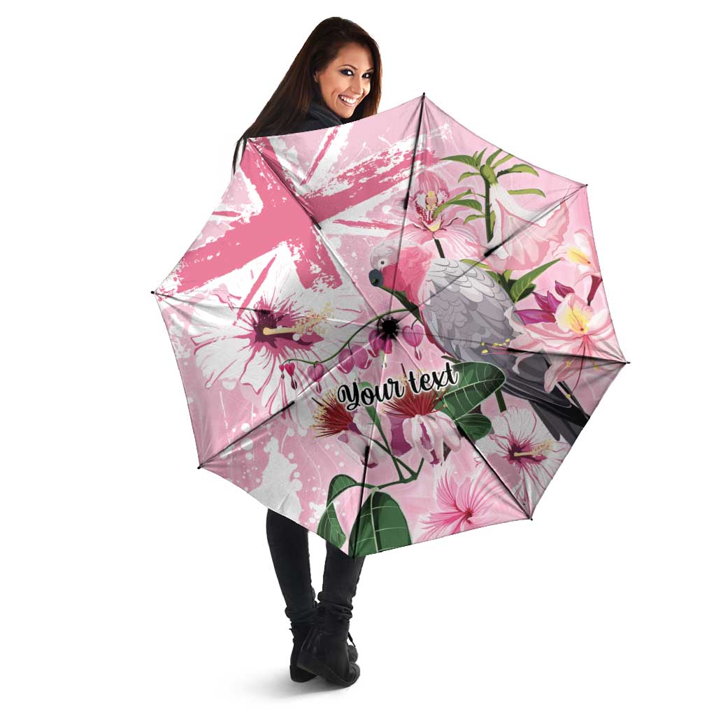 Personalised Australia Day Umbrella Pink Parrot Bird Opal Art - Aussie Hoodie