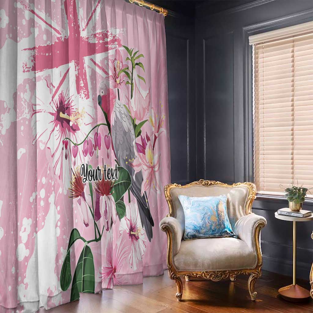 Personalised Australia Day Window Curtain Pink Parrot Bird Opal Art - Aussie Hoodie