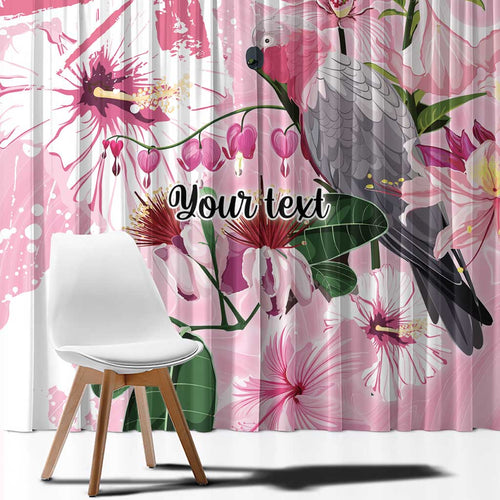 Personalised Australia Day Window Curtain Pink Parrot Bird Opal Art - Aussie Hoodie
