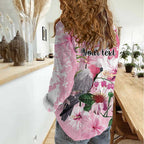 Personalised Australia Day Women Casual Shirt Pink Parrot Bird Opal Art - Aussie Hoodie