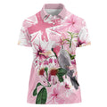 Personalised Australia Day Women Polo Shirt Pink Parrot Bird Opal Art - Aussie Hoodie