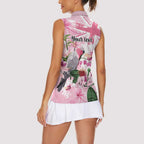 Personalised Australia Day Women Sleeveless Polo Shirt Pink Parrot Bird Opal Art - Aussie Hoodie