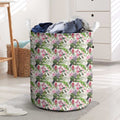 Aussie Pink Cockatoo Flowers Seamless Pattern Laundry Basket - Aussie Hoodie